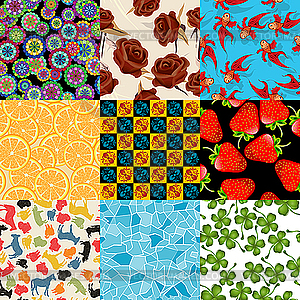 Set of seamless patterns - vector clipart / vector image