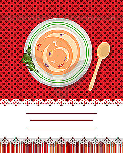 Soup card - vector image