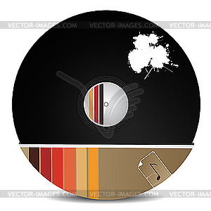 Stylish vinyl record - vector image