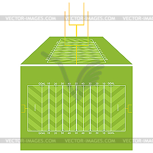 Поле для американского футбола - векторное изображение