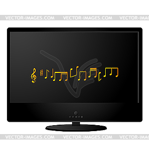 Black monitor - vector clip art