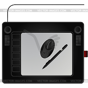 Graphic tablet - vector image