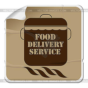 Food delivery sticker - vector clip art