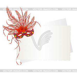 Mardi Gras mask and cards - vector image