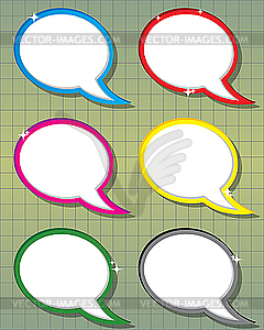 Speech bubbles collection - vector clip art