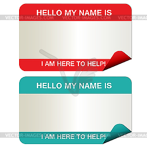 Name stickers - vector image