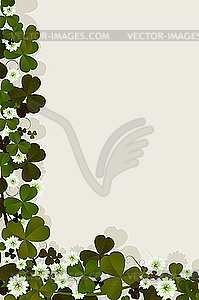 Clover corner - vector image