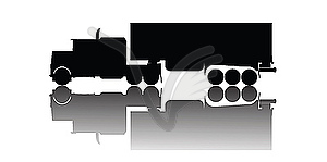 Vector truck silhouette - vector image