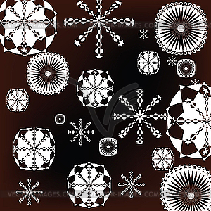 White snowflakes - vector clip art