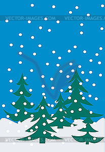 Winter scene - vector image