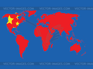 Economical world map - vector image