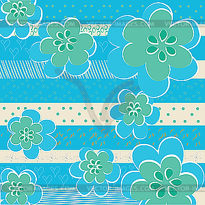 Abstract beautiful flowers background - vector clipart