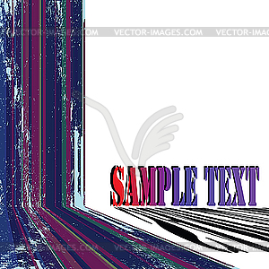 Text card grunge stripes - vector image