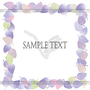 Autumn leaves border on white background, art - vector clipart