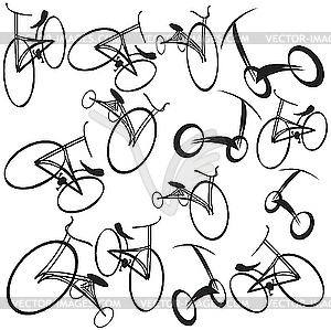 Bikes background illustration - royalty-free vector clipart