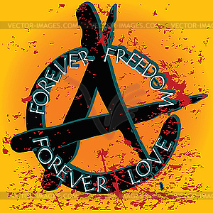 Anarchy card - vector clip art