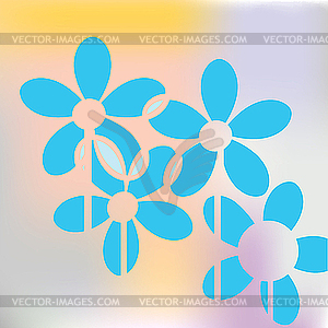 Blue flower concept - vector clip art