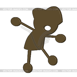 Chocolate little boy - vector image