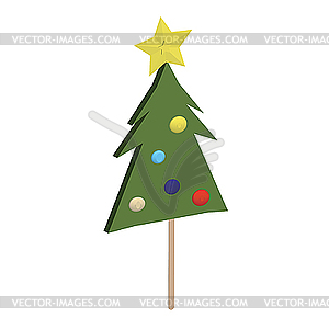 Christmas tree lolipop - vector clipart