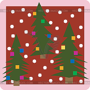 Christmas trees icon - vector clipart