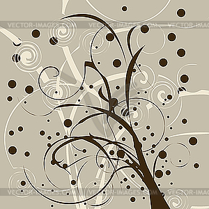 Dying tree brunches - vector clipart / vector image