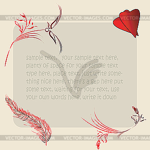 Sample text card - vector image