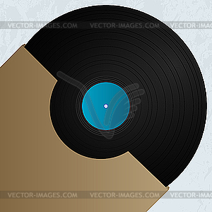 Vinyl and cover - vector image