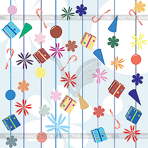 Christmas gifts background - vector clipart / vector image