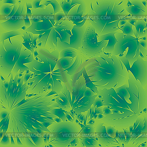 Green leaves background - vector clipart