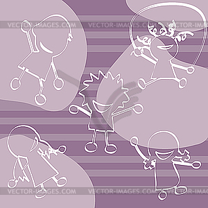 Happy kids collection - vector clipart