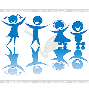 Happy kids - vector clipart