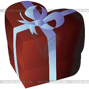 Heartshape giftbox - vector image