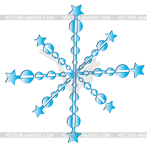 Snowflake sticker - vector clipart