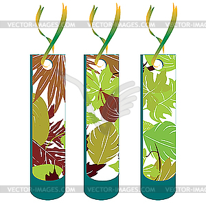 Leaf tag collection - vector image