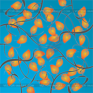 Leaves background pattern - vector clipart