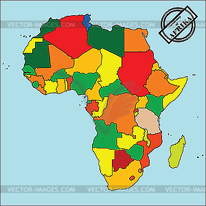 Map of africa - vector clip art