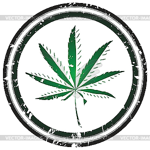 Marijuana stamp - royalty-free vector clipart