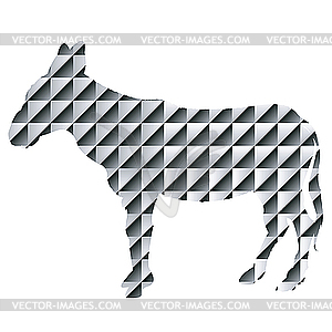 Modern zebra - white & black vector clipart