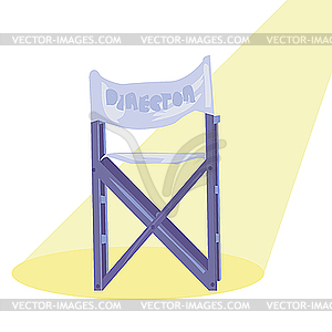 Movie director chair - vector clipart