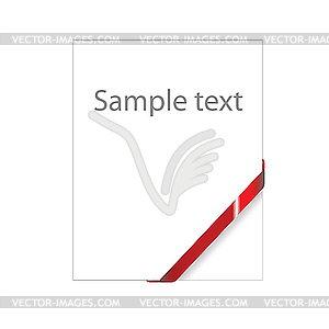 Red ribbon corner - vector image