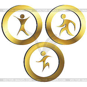 Golden logo - royalty-free vector clipart