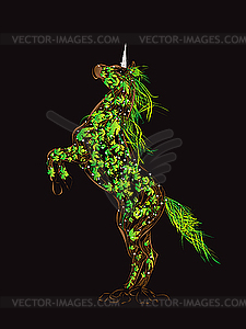 Fairytale unicorn - vector clip art