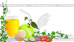 Food corner - royalty-free vector clipart