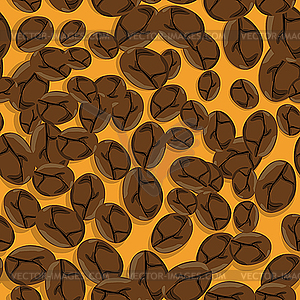 Coffee beans pattern - color vector clipart