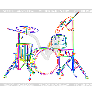 Drums kit - vector clip art