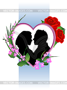 Valentines Day medallion - vector clipart