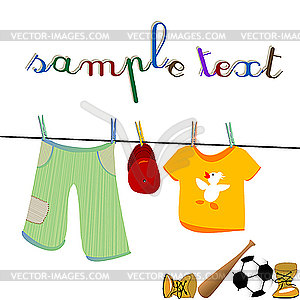  clothes and toys - vector image