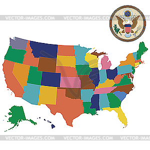 United States of America - vector image