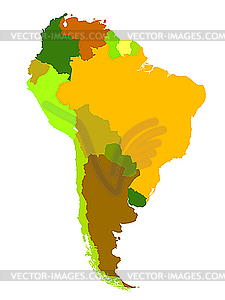 South America map - vector clipart