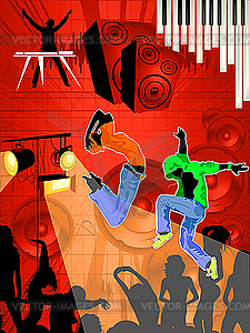 Dance party background - vector clipart